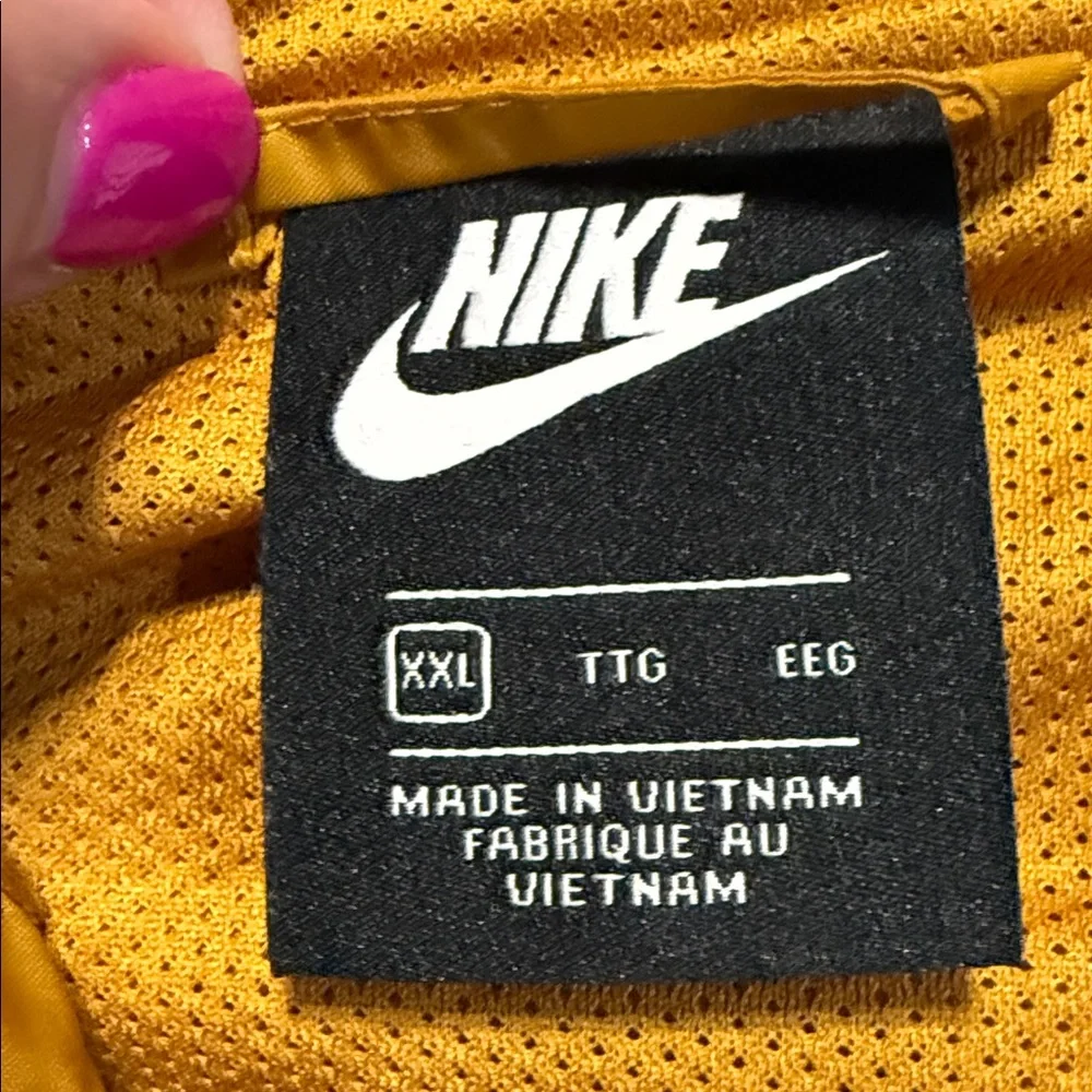 Nike Windrunner Jacket Yellow/Teal Hooded Zip XXL